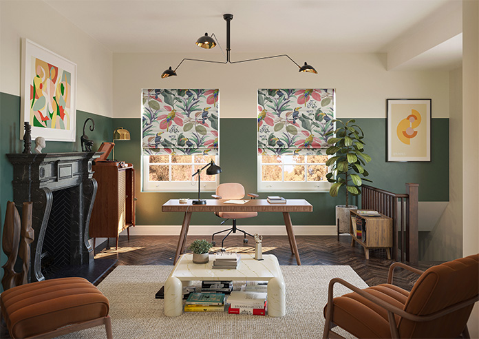 Parakeet Faux Silk, Fruit Punch - Twist&Fit Roman Blind - Image 8